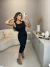 Vestido alfaiataria costas nuas - preto - online store