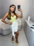 Saia de linho amarração - off white - comprar online