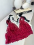 Cropped de renda chantilly - cereja - buy online