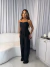 Conjunto alfaiafaria de blusa com babado assimétrico e calça - preto na internet