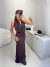 Conjunto radiance saia longa e body frente única - marrom - comprar online