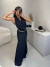 Conjunto radiance saia longa e body frente única - preto - comprar online