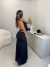Conjunto radiance saia longa e body frente única - preto na internet