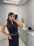 Conjunto radiance saia longa e body frente única - preto