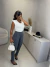 Calça alfaiataria com elastano insp zara - cinza - loja online