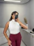 Calça alfaiataria com elastano insp zara - vermelho cereja na internet