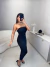 Vestido franzido tomara que caia com bojo - preto - loja online