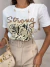 Blusa t-shirt strong tigre - off white - comprar online