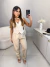 Calça alfaiataria insp zara com cinto - creme - Amor de Peça - Looks Femininos Estilosos, Loja de Roupa Feminina Online