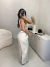 Imagem do Blusa regata tricot modal bicolor - nude claro
