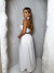 Conjunto de saia midi com fenda e cropped de amarração - branco