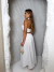 Conjunto de saia midi com fenda e cropped de amarração - branco na internet