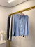 Blusa manga longa em modal com aplicação de gola em listras - azul - Amor de Peça - Looks Femininos Estilosos, Loja de Roupa Feminina Online