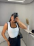 Imagem do Blusa regata tricot modal bicolor - off white