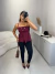 Blusa bata alfaiataria radiance - vermelho cereja na internet