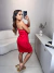 Vestido alfaiataria com laço no ombro - vermelho na internet