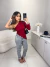 Calça jeans mom com elastano - cinza - Amor de Peça - Looks Femininos Estilosos, Loja de Roupa Feminina Online