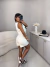 Short cós alto alfaiataria premium - off white on internet