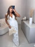Saia longa rendada - off white na internet