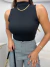 Blusa regata canelada gola alta - preto - Amor de Peça - Looks Femininos Estilosos, Loja de Roupa Feminina Online
