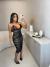 Vestido tule franzido preto com nude on internet