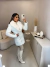 Sobretudo lã importado com gola peluciada - off white - loja online