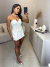 Corset de alfaiataria com ponta v - off white on internet