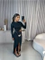 Vestido charlote manga longa com fenda - preto na internet