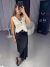 Colete em tricot modal com botões frontais - creme na internet