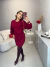 Poncho tricot mousse com aplicação laço - cherry - comprar online