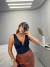 Body alça grossa decote em v - preto - loja online