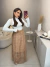 Saia de tule luxo com camadas - nude