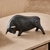 Escultura Touro Decorativo Preto 16x30x13cm Decoração - comprar online