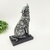 Escultura Lobo Decorativo Prata E Preto 28x16x11cm na internet