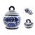 Potiche Azul E Branco Daca 17x14cm Pote Porcelana Decoração