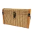 Baú Decorativo Madeira Trama Caramelo Fibra Natural G
