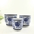 Imagem do Vaso Azul E Branco 19/16/12cm Floral Cachepot Com Prato 3pc