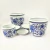Imagem do Vaso Decorativo Cachepot Azul Branco 20/15/10cm Arabesco 3pç