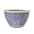 Vaso Cachepot Porcelana Azul E Branco Floral Arabesco 40cm
