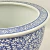 Vaso Cachepot Porcelana Azul E Branco Floral Arabesco 40cm na internet