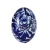 Ovo De Páscoa Decorativo 8x5cm Porcelana Azul E Branca A