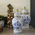 Kit 2 Pote Potiche Porcelana Azul E Branco Floral Luxo - loja online