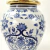 Pote Potiche Porcelana Azul E Branco Floral Decoração 36cm - loja online