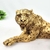 Leopardo Decorativo Escultura Dourada Resina 30cm Pet Decor na internet