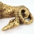 Leopardo Decorativo Escultura Dourada Resina 30cm Pet Decor