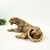 Imagem do Leopardo Decorativo Escultura Dourada Resina 30cm Pet Decor