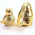 Enfeite Pássaro Dourado 10/6cm Decoração Cerâmica Kit 2pc - loja online