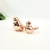 Enfeite Pássaro Rose Gold 10/6cm Decoração Cerâmica Kit 2pc na internet