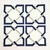 Capa Para Almofada Azul Branca Geométrica Macramê 45x45cm - comprar online