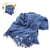 Manta Para Sofá Azul 172x127cm Manta Para Viagem Tricô
